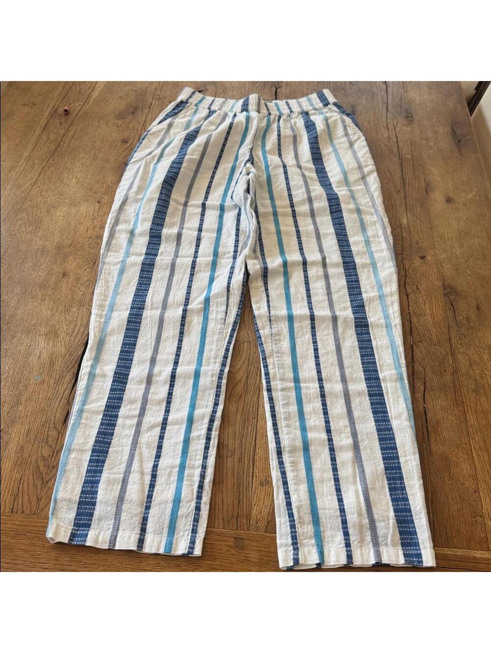 Style & Co Striped Pants - White and Blue Retail $59.50 Size XS